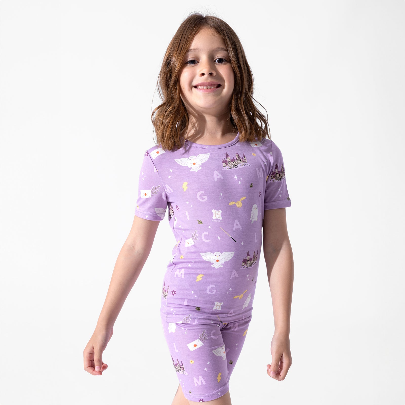 Hedwig's Magical Mail Bamboo Kids Pajama Short Set