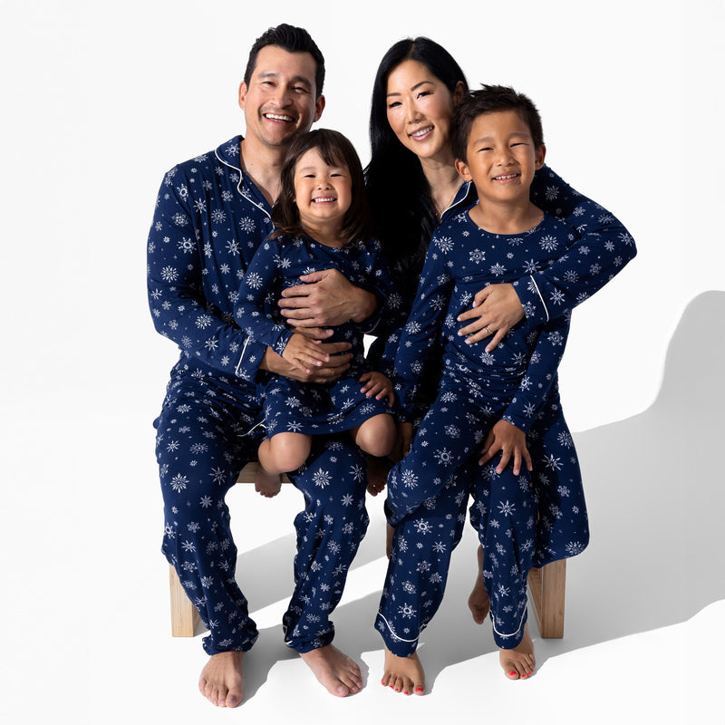 Snowflake Bamboo Girls' Long Sleeve Dress