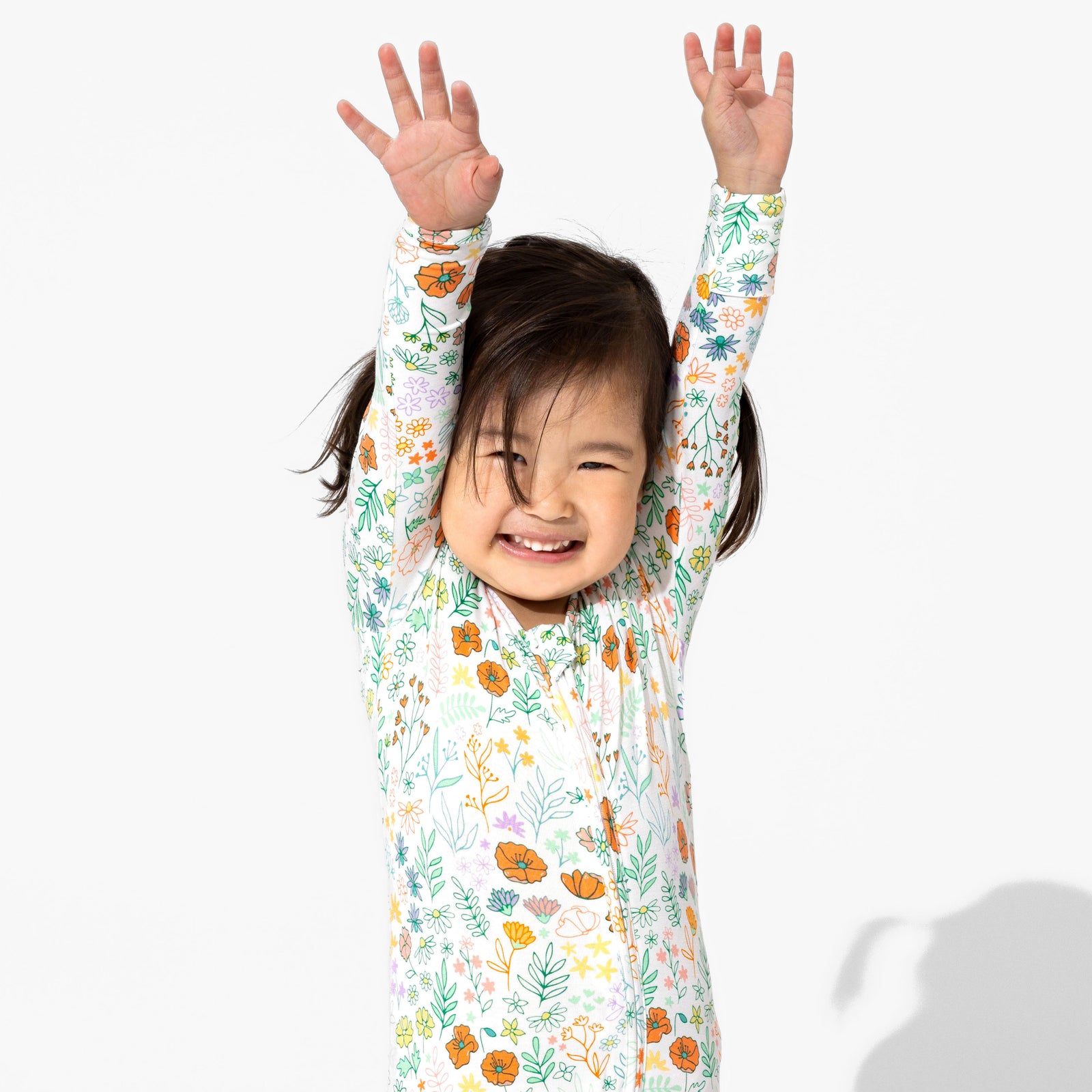 Summer Floral Bamboo Convertible Footie