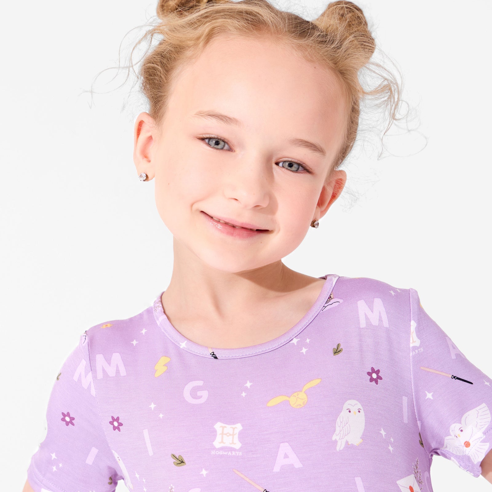 Hedwig's Magical Mail Bamboo Girls' Short Sleeve Dress