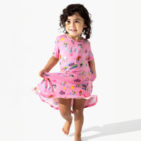 Powerpuff Girls Bamboo Girls' Short Sleeve Dress