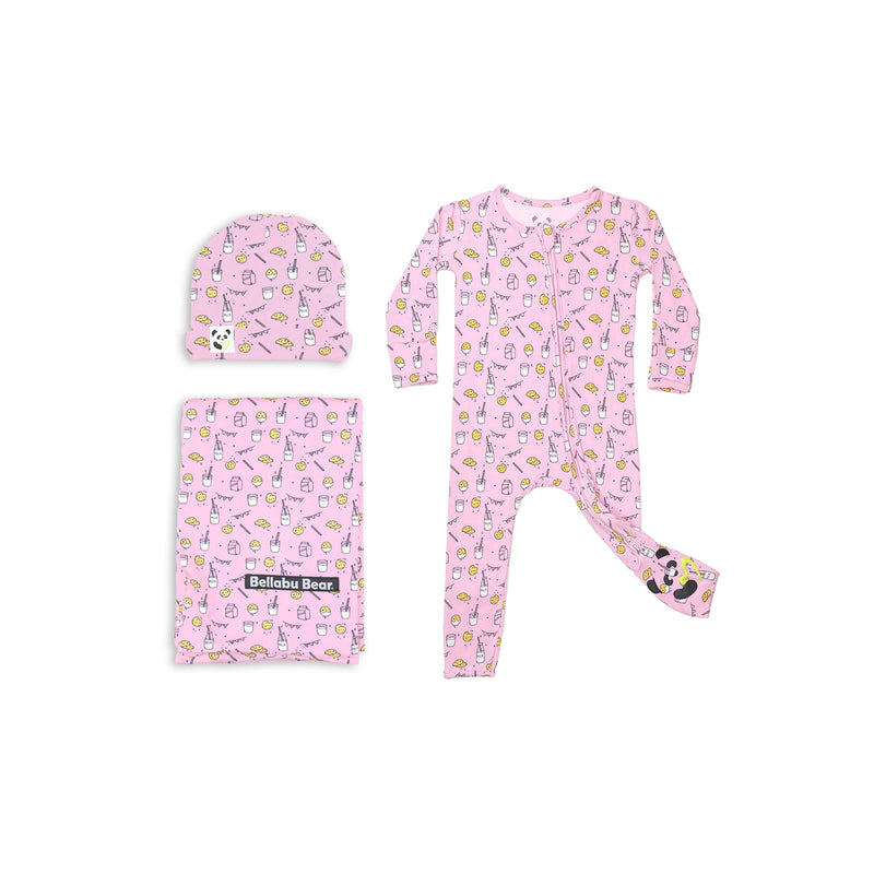 Milk & Cookies Pink - Baby Shower Set