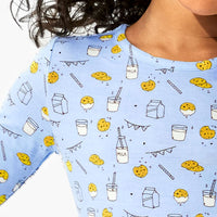Milk & Cookies Blue Bamboo Kids Pajamas