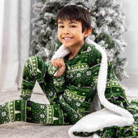 Minecraft Creeper Holiday Bamboo Sherpa Blanket