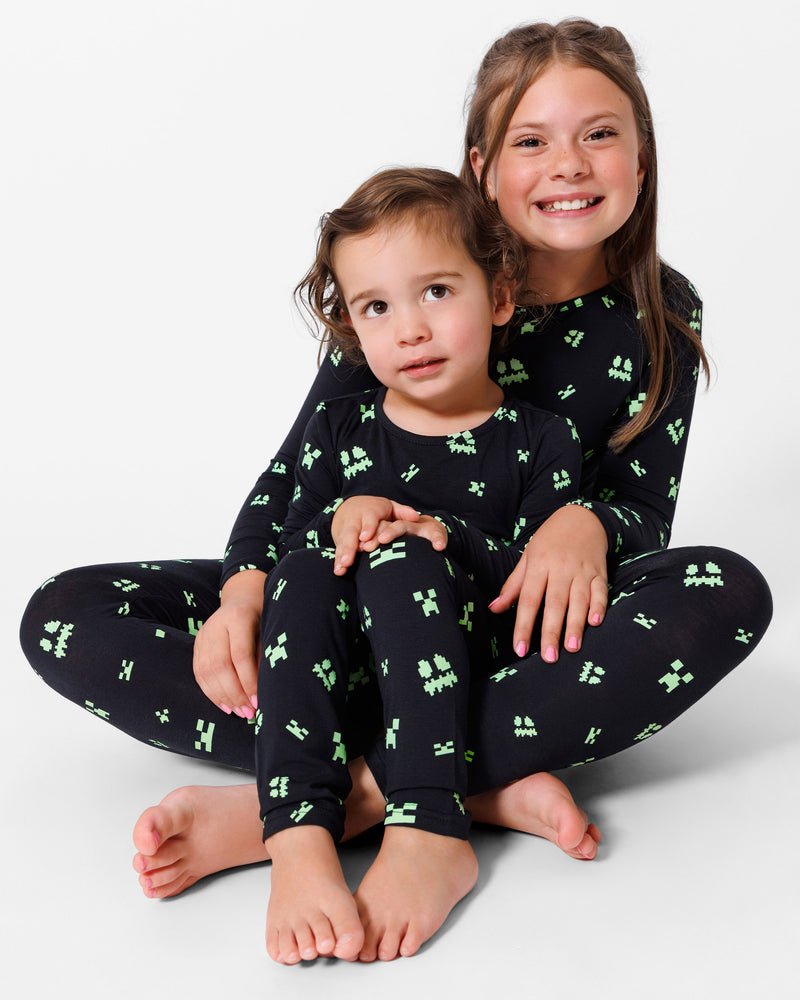 Minecraft: Creeper Halloween Bamboo Kids Pajamas