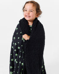 Minecraft: Creeper Halloween Bamboo Sherpa Blanket
