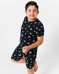 Minecraft: Creeper Halloween Bamboo Kids Pajama Short Set