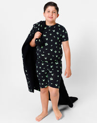 Minecraft: Creeper Halloween Bamboo Sherpa Blanket