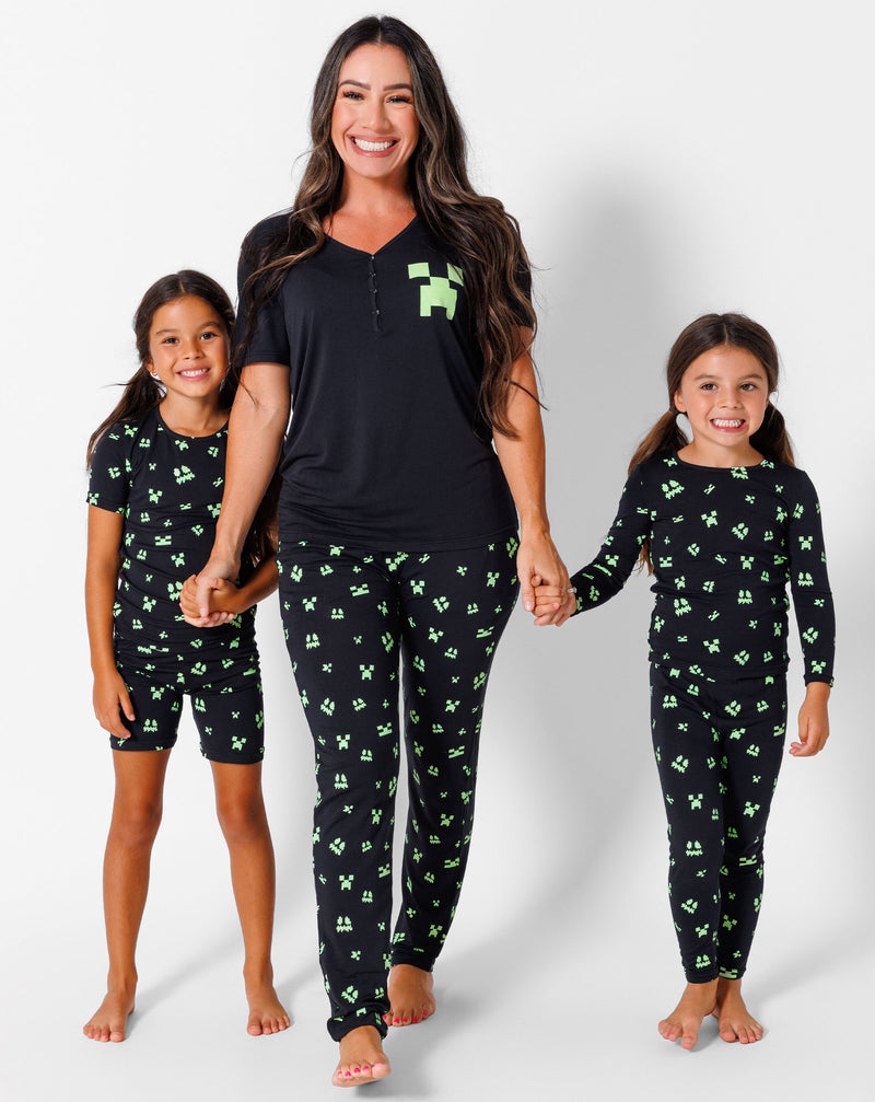 Minecraft: Creeper Halloween Bamboo Kids Pajamas