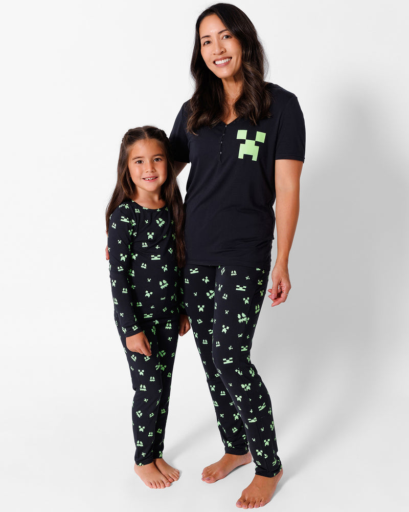 Minecraft: Creeper Halloween Bamboo Kids Pajamas