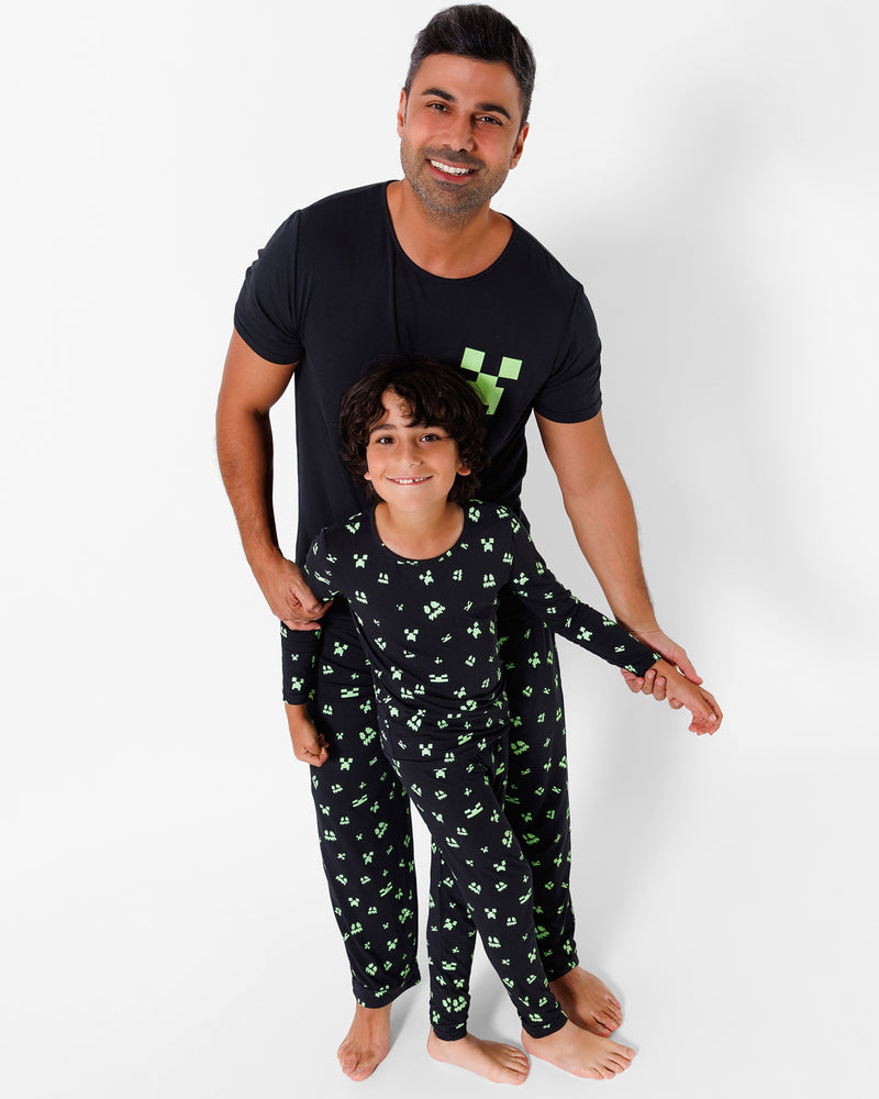 Minecraft: Creeper Halloween Bamboo Kids Pajamas