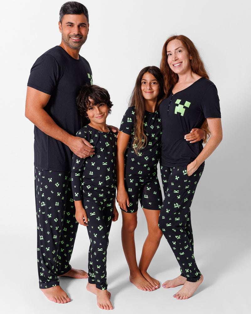 Minecraft: Creeper Halloween Bamboo Kids Pajama Short Set