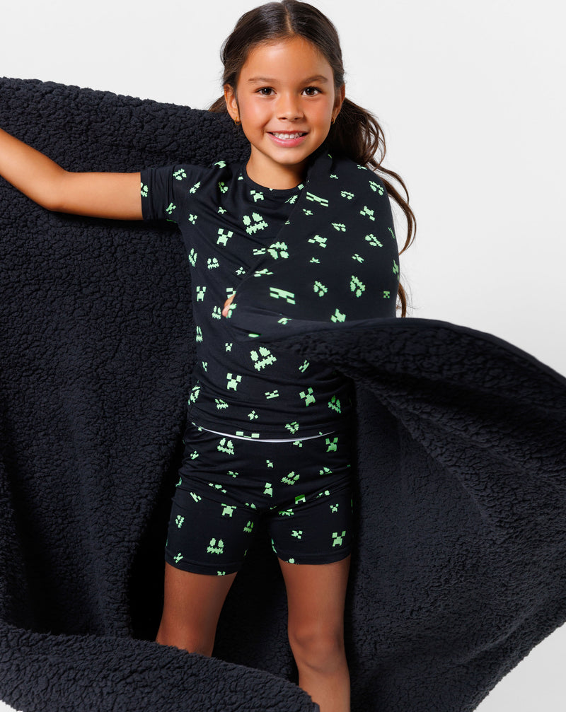 Minecraft: Creeper Halloween Bamboo Sherpa Blanket