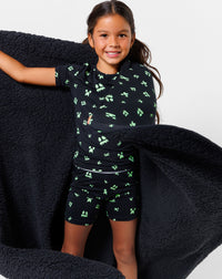 Minecraft: Creeper Halloween Bamboo Sherpa Blanket