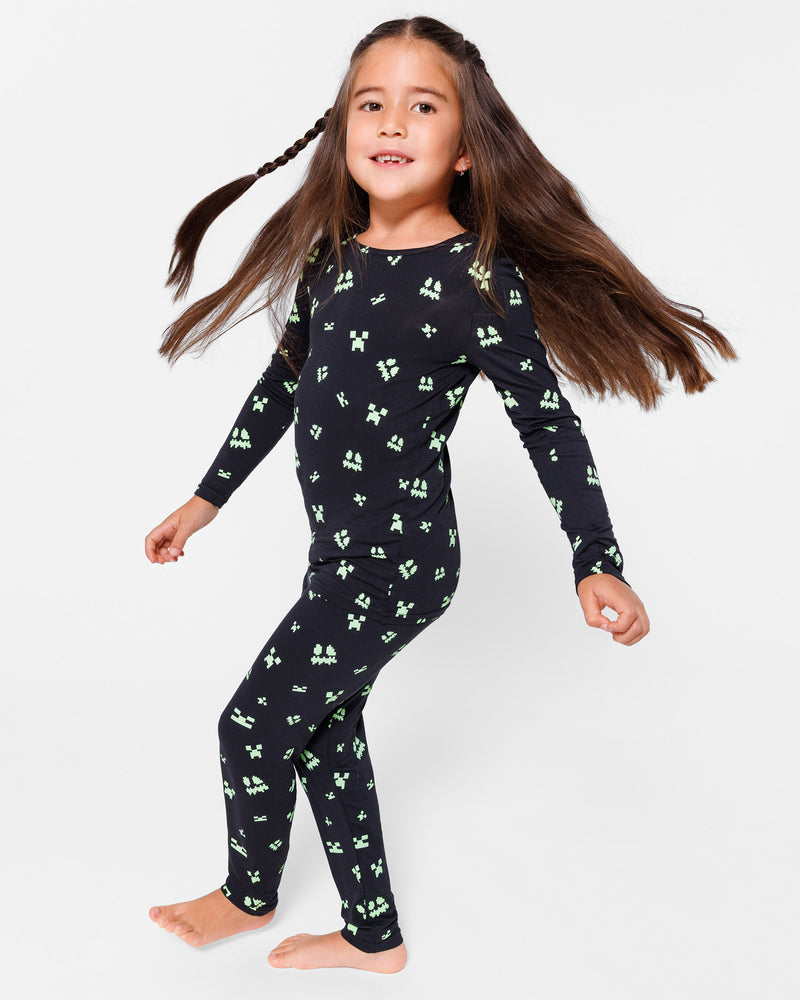 Minecraft: Creeper Halloween Bamboo Kids Pajamas