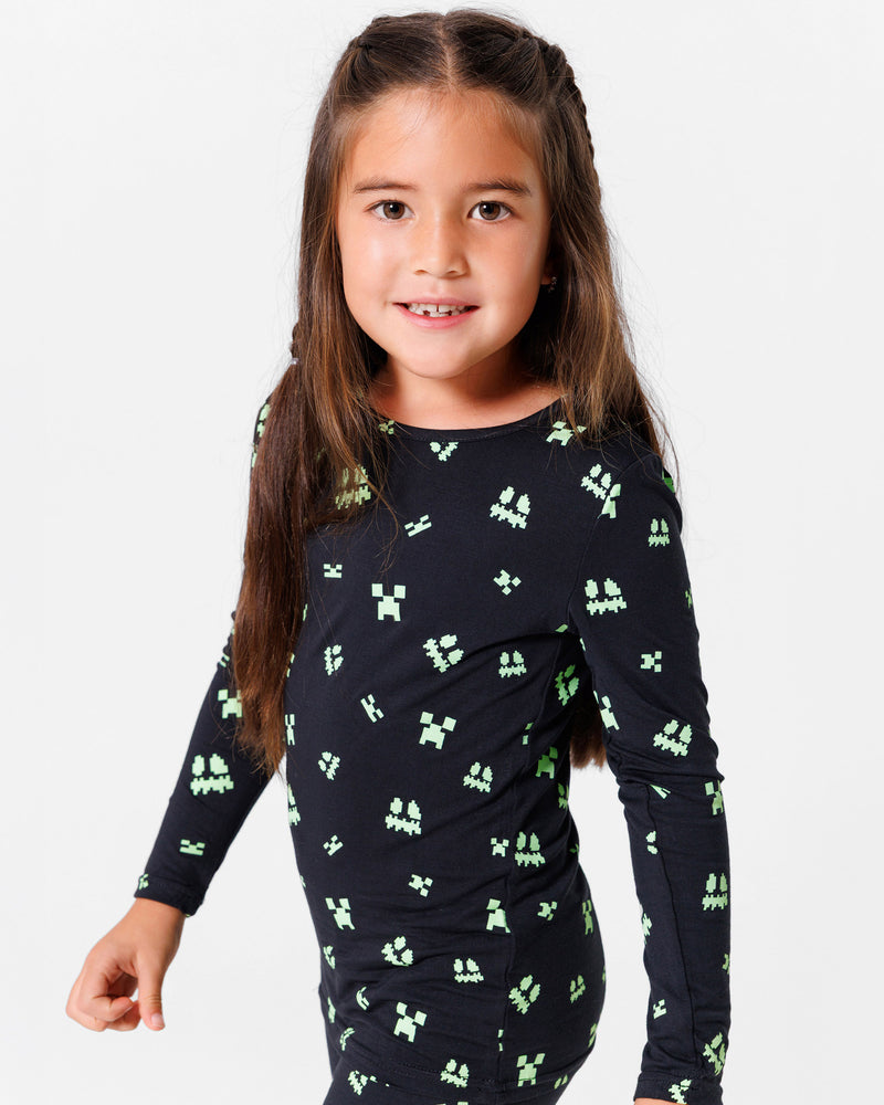 Minecraft: Creeper Halloween Bamboo Kids Pajamas