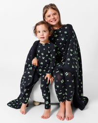 Minecraft: Creeper Halloween Bamboo Sherpa Blanket