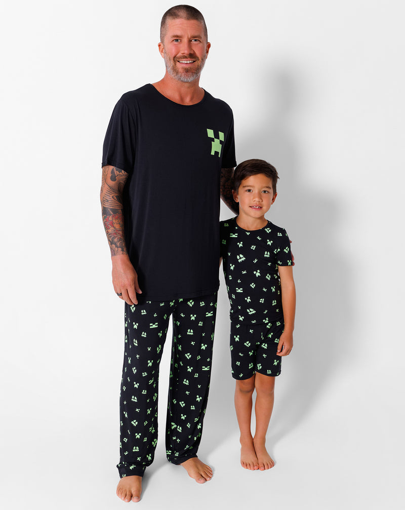 Minecraft: Creeper Halloween Bamboo Men's Pajama Set