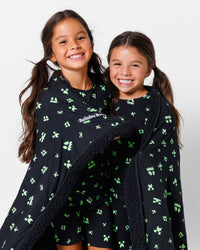 Minecraft: Creeper Halloween Bamboo Sherpa Blanket
