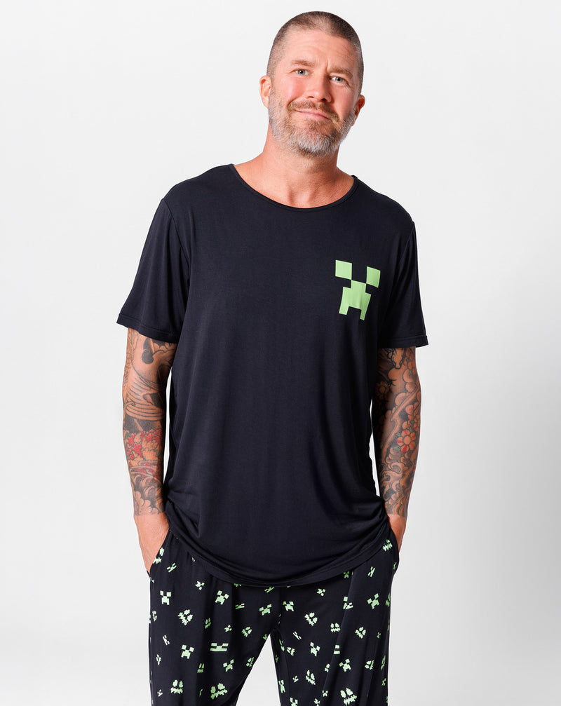 Minecraft: Creeper Halloween Bamboo Men's Pajama Set