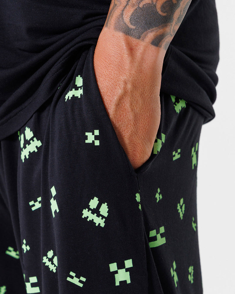 Minecraft: Creeper Halloween Bamboo Men's Pajama Set