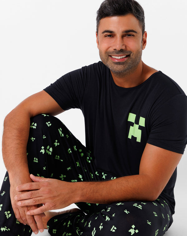 Minecraft: Creeper Halloween Bamboo Men's Pajama Set