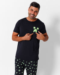 Minecraft: Creeper Halloween Bamboo Men's Pajama Set