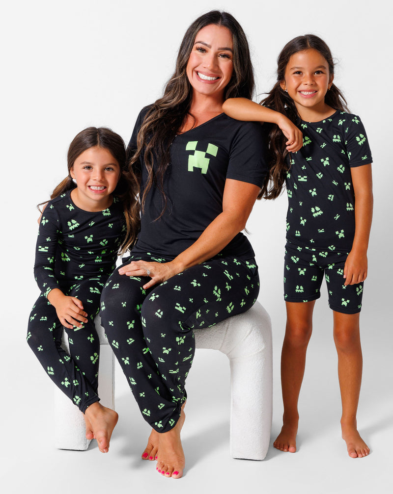 Minecraft: Creeper Halloween Bamboo Kids Pajama Short Set