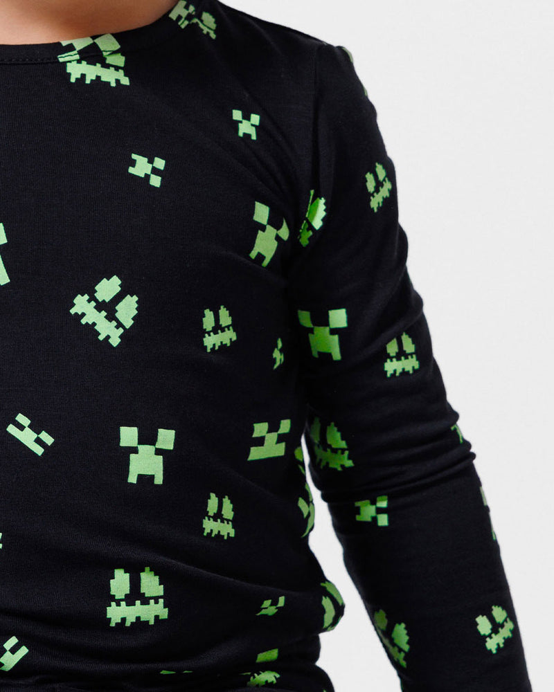 Minecraft: Creeper Halloween Bamboo Kids Pajamas