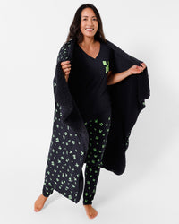 Minecraft: Creeper Halloween Bamboo Sherpa Blanket