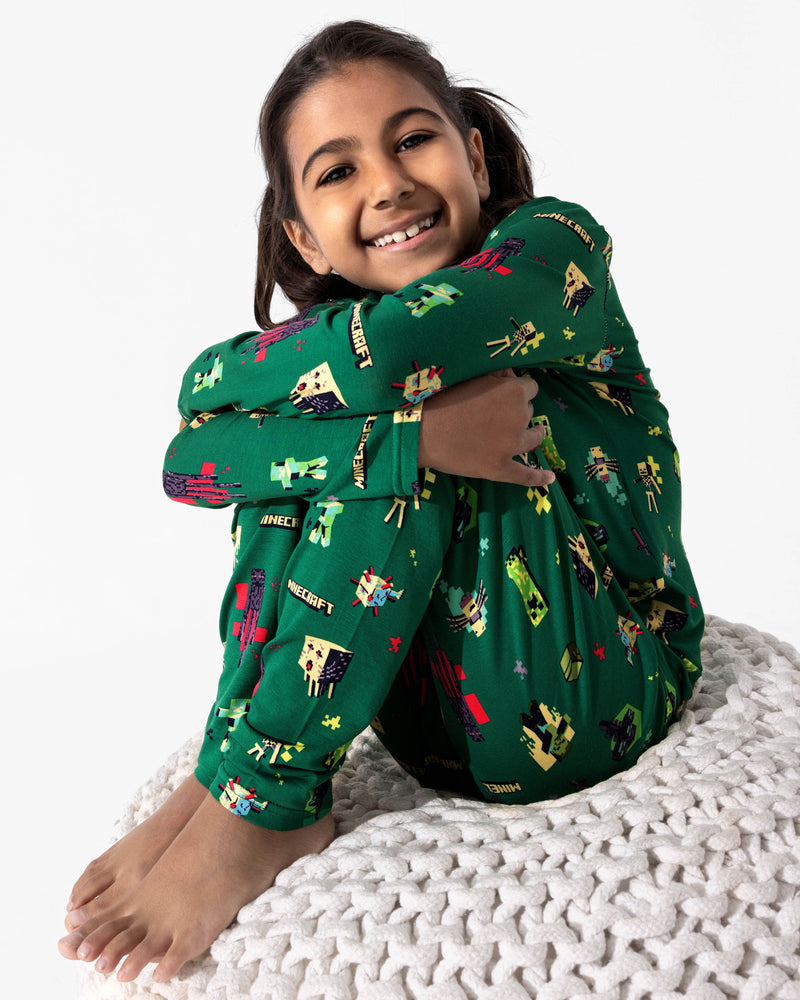 Minecraft: Midnight Mobs Bamboo Kids Pajamas