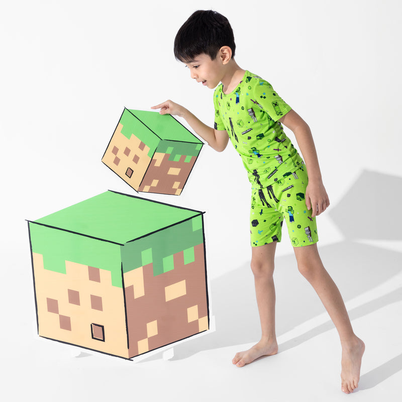 Minecraft: Mob Squad Bamboo Kids Pajama Short Set