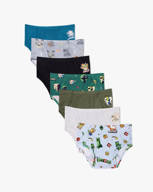 Minecraft: Chicken Jockey Bamboo Boys' Underwear 7-Pack