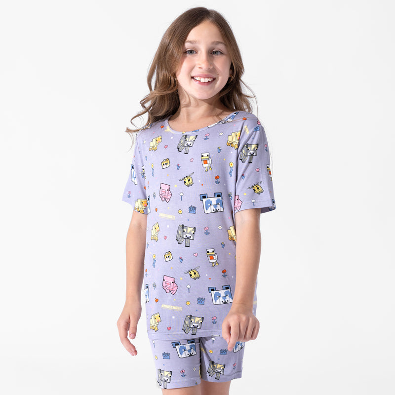 Minecraft Pixel Pals Bamboo Kids Pajama Short Set