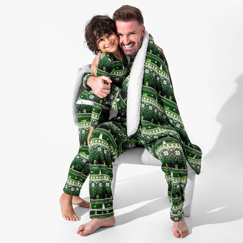 Minecraft: Creeper Holiday Bamboo Kids Pajamas