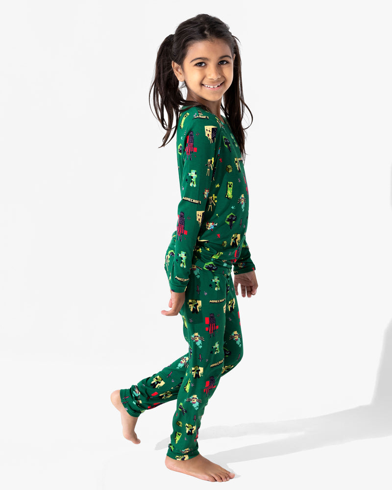 Minecraft: Midnight Mobs Bamboo Kids Pajamas