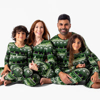 Minecraft Creeper Holiday Bamboo Girls' Long Sleeve Dress