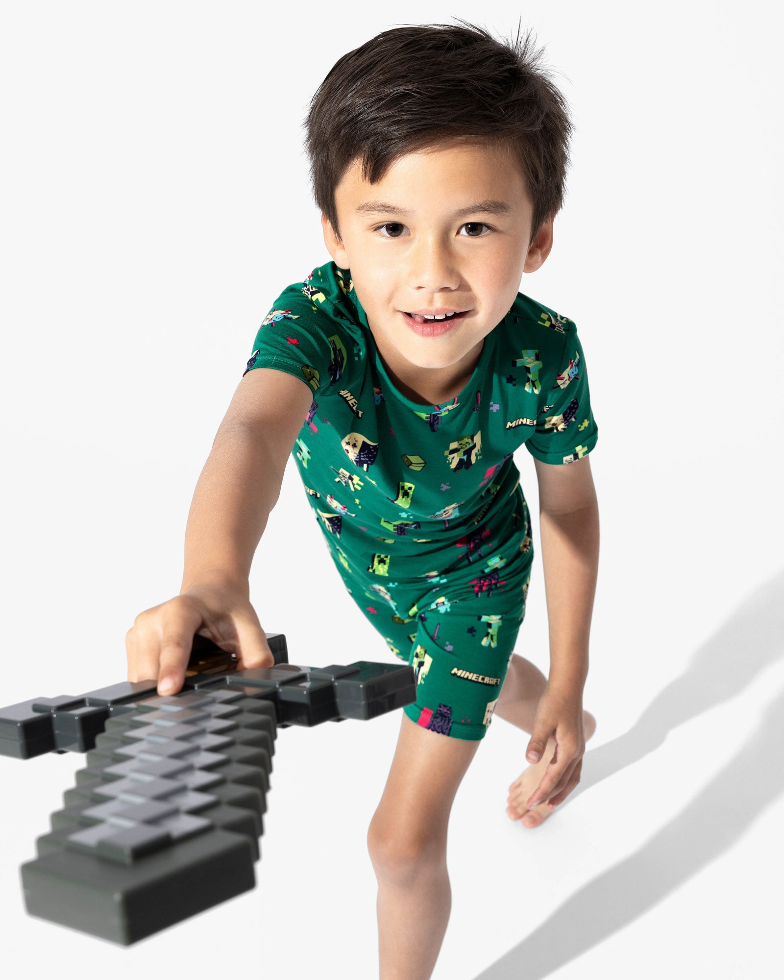 Minecraft: Midnight Mobs Bamboo Kids Pajama Short Set