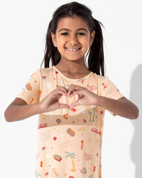 Minecraft: Summer Vibes Bamboo Girls' Short Sleeve Dress