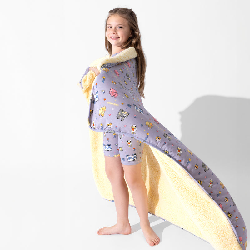 Minecraft Pixel Pals Bamboo Sherpa Blanket