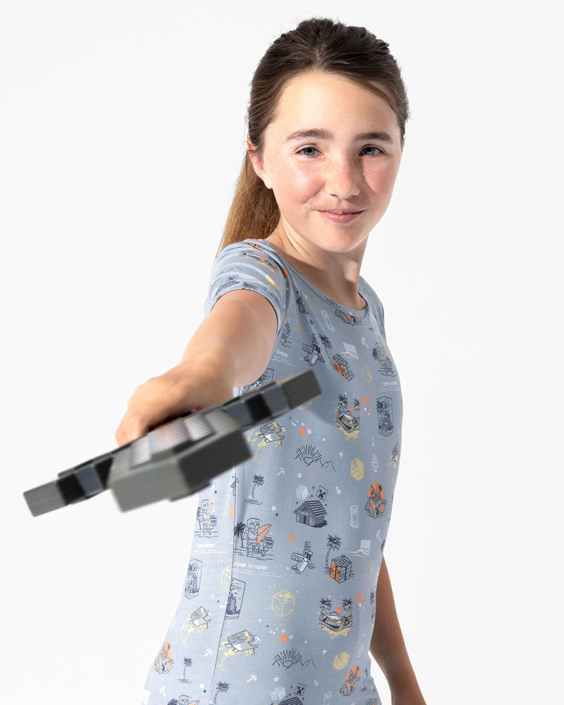 Minecraft: Time to Mine Bamboo Kids Pajama Short Set