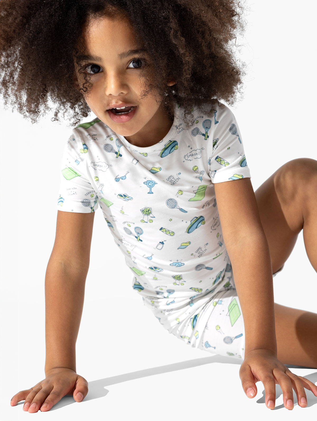 Tennis Bamboo Kids Pajama Short Set