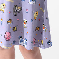 Minecraft Pixel Pals Bamboo Girls' Short Sleeve Dress