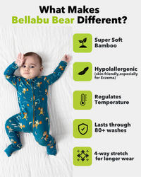 Basketball Pups Bamboo Convertible Footie