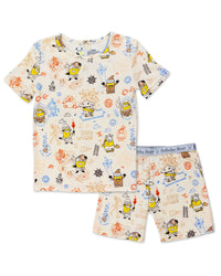 Minions: Sketch Through Time Bamboo Kids Pajama Short Set