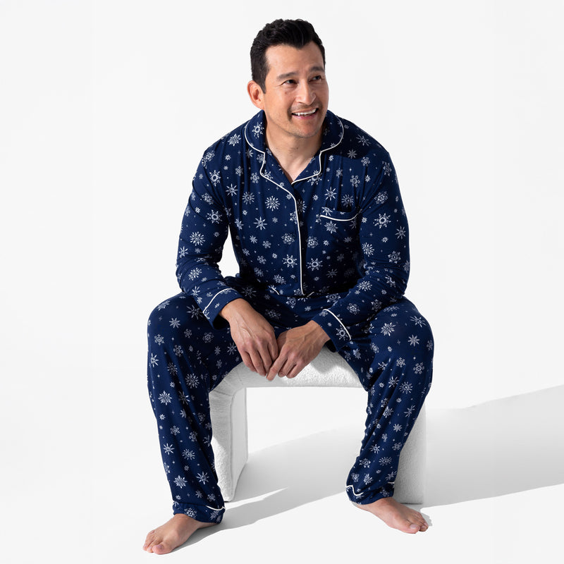 Snowflake Bamboo Men's Pajama Set