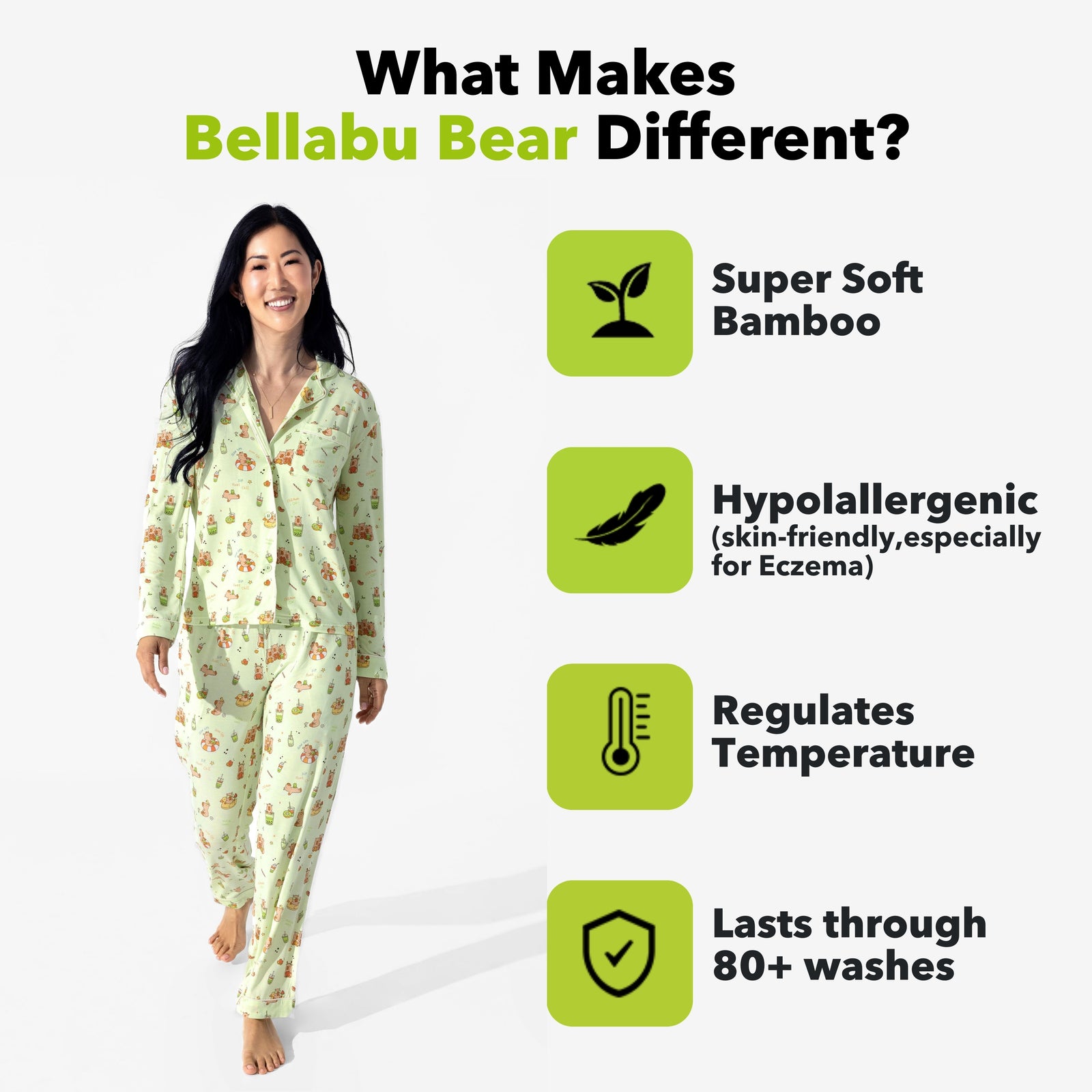 Capybara Boba Bamboo Women's Pajama Set