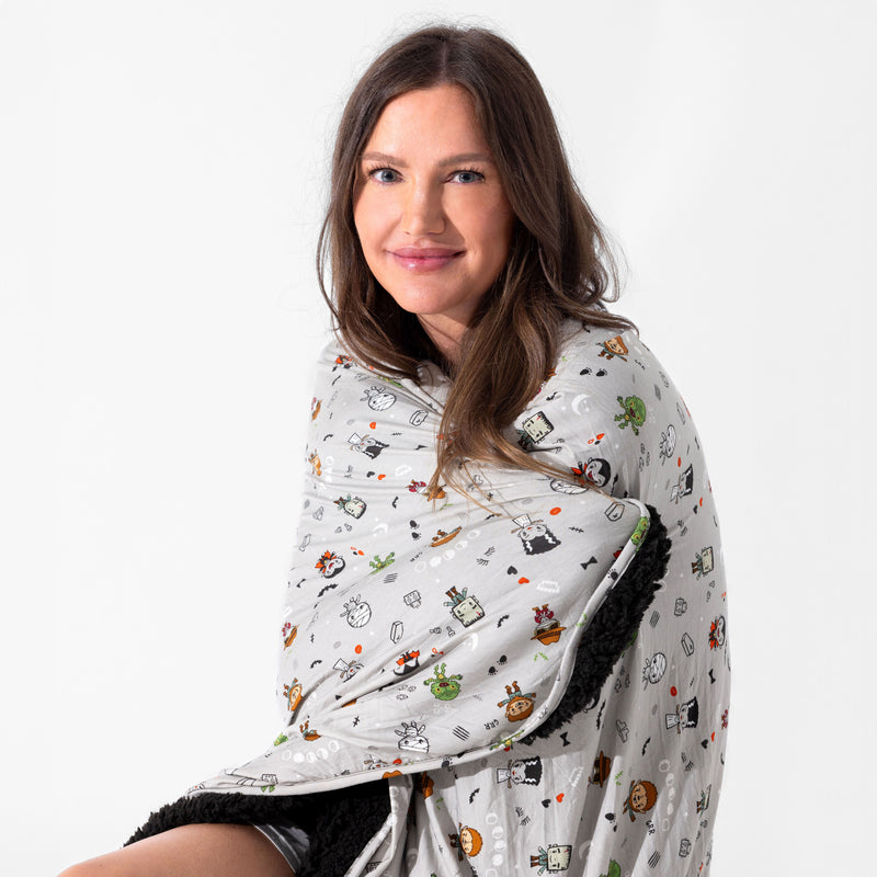 Little Monsters Bamboo Sherpa Blanket