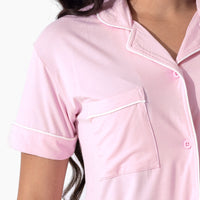 Blush Pink Bamboo Women's Pajama Short Set