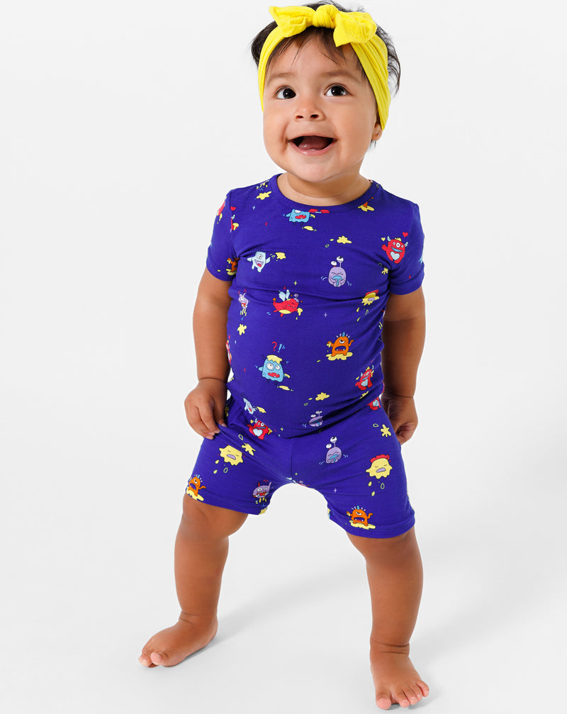 Moody Monsters Bamboo Kids Pajama Short Set